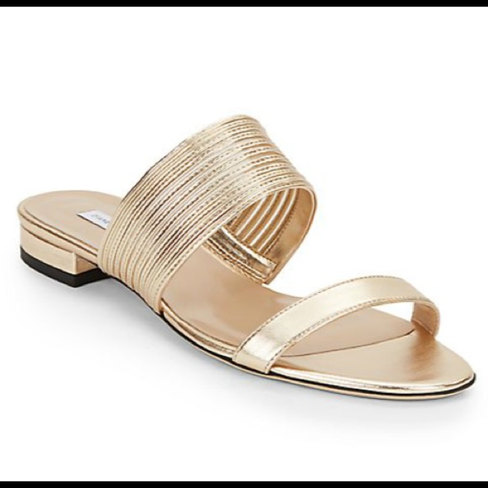 New In Box Diane Von Furstenberg Gold Sandals
